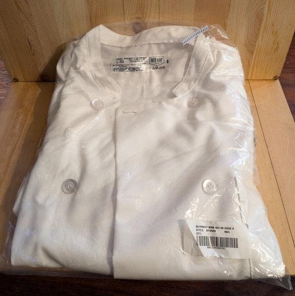 Red Kap White Chef Coat - Picture 2 of 5